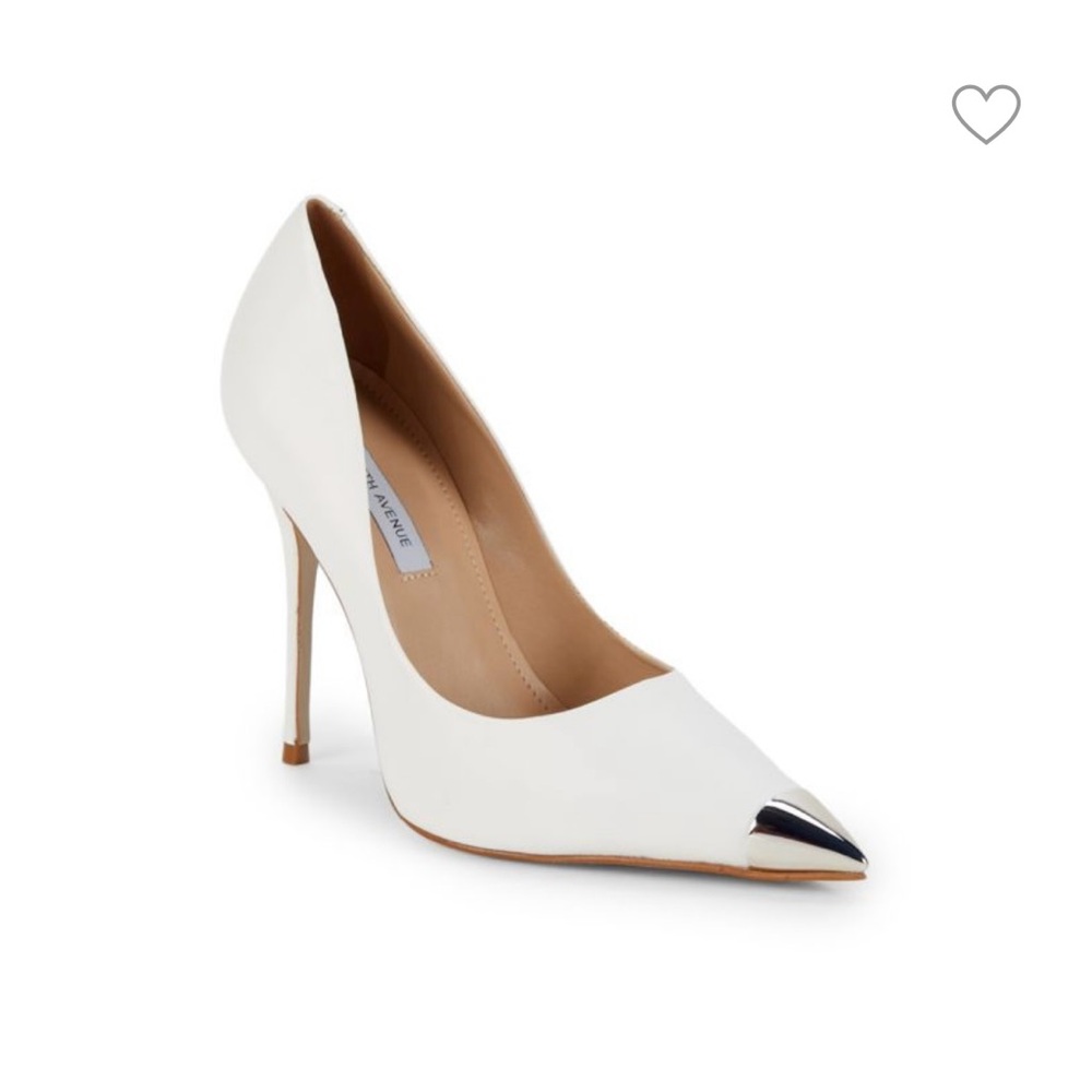 Saks Fifth Avenue  Pointed Toe Stiletto Pumps Size 7 in White color.